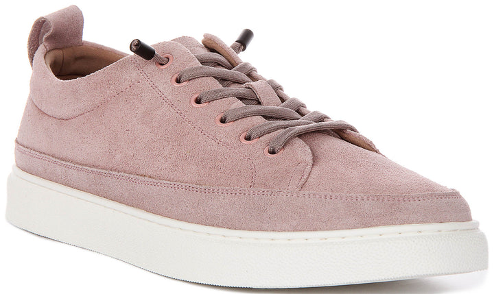 Justinreess England Josh Suede In Pink For Men