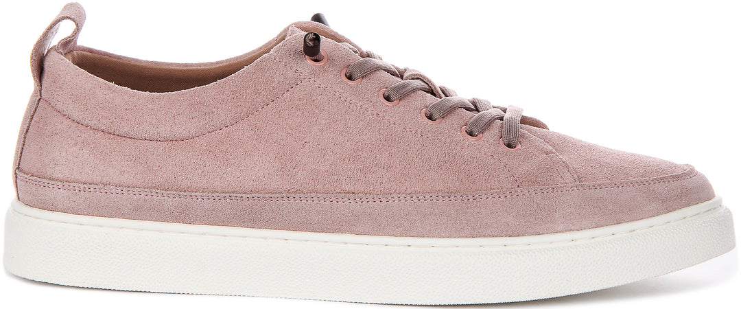 Justinreess England Josh Suede In Pink For Men