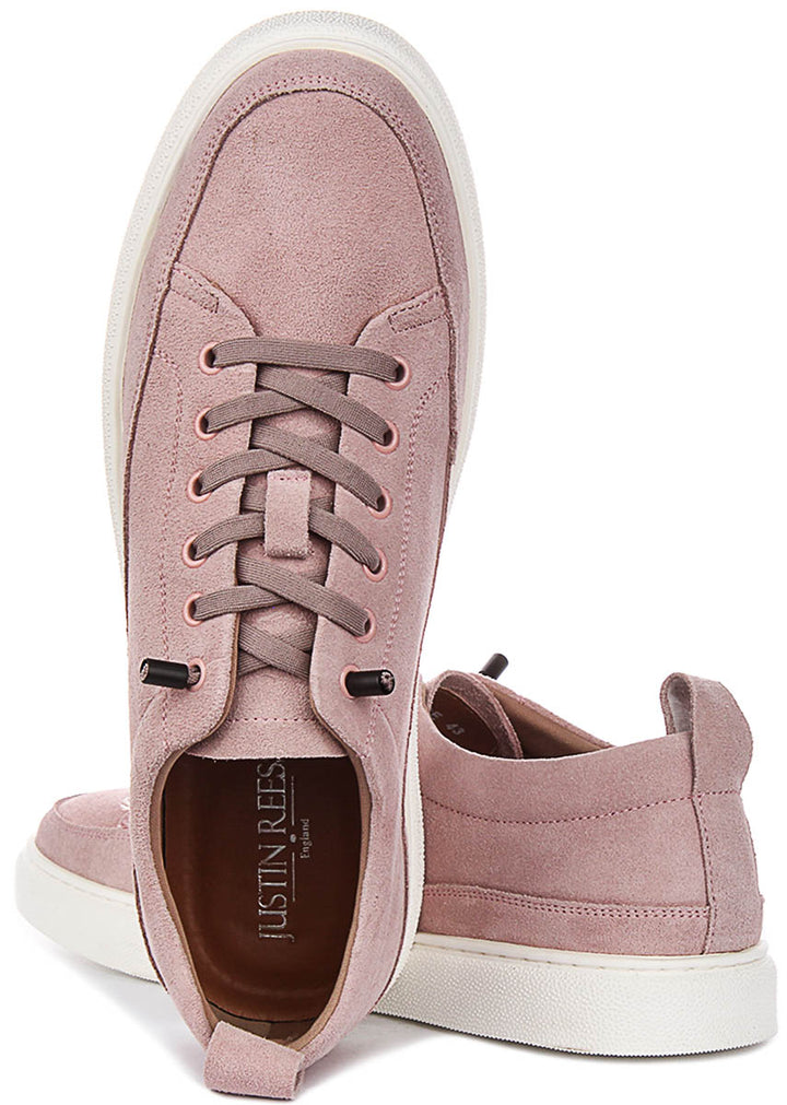 Justinreess England Josh Suede In Pink For Men