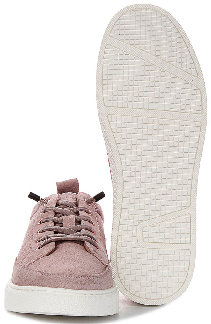Justinreess England Josh Suede In Pink For Men
