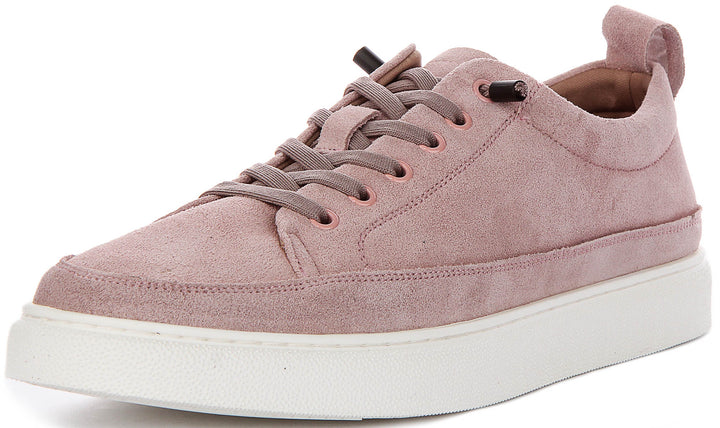 Justinreess England Josh Suede In Pink For Men