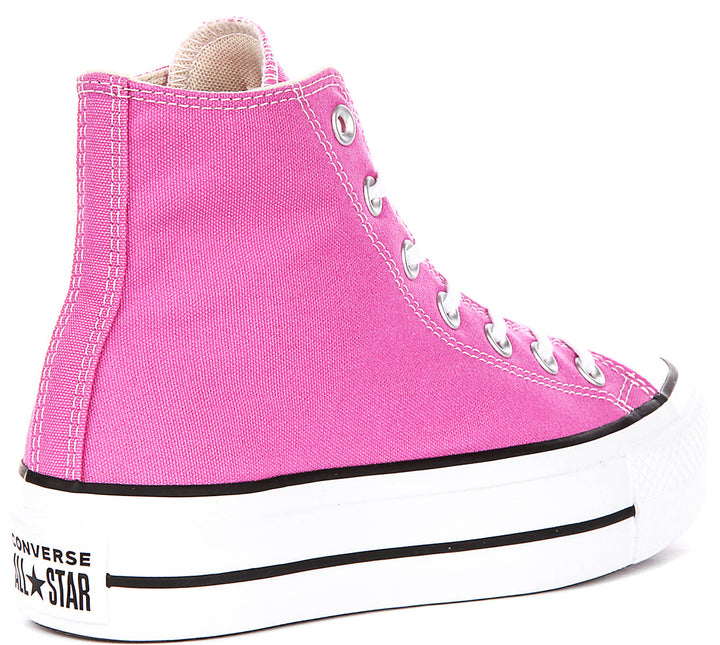 Converse All Star Lift A16101C In Pink Platform For Women