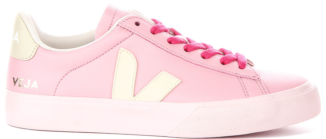 Veja Campo Leather In Pink For Women