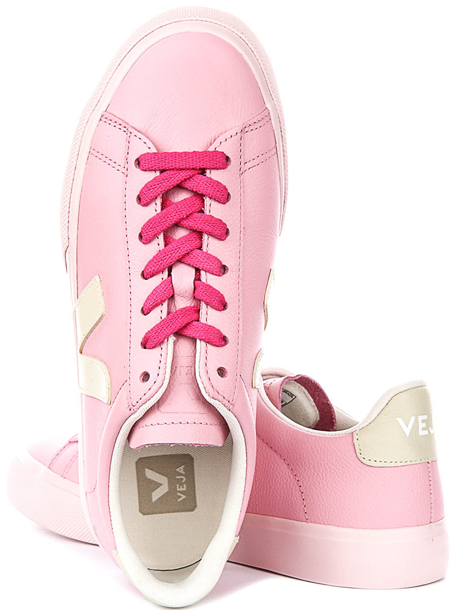 Veja Campo Leather In Pink For Women