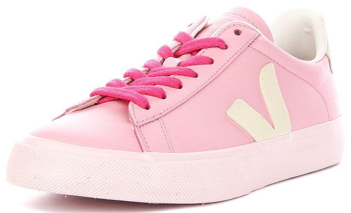 Veja Campo Leather In Pink For Women