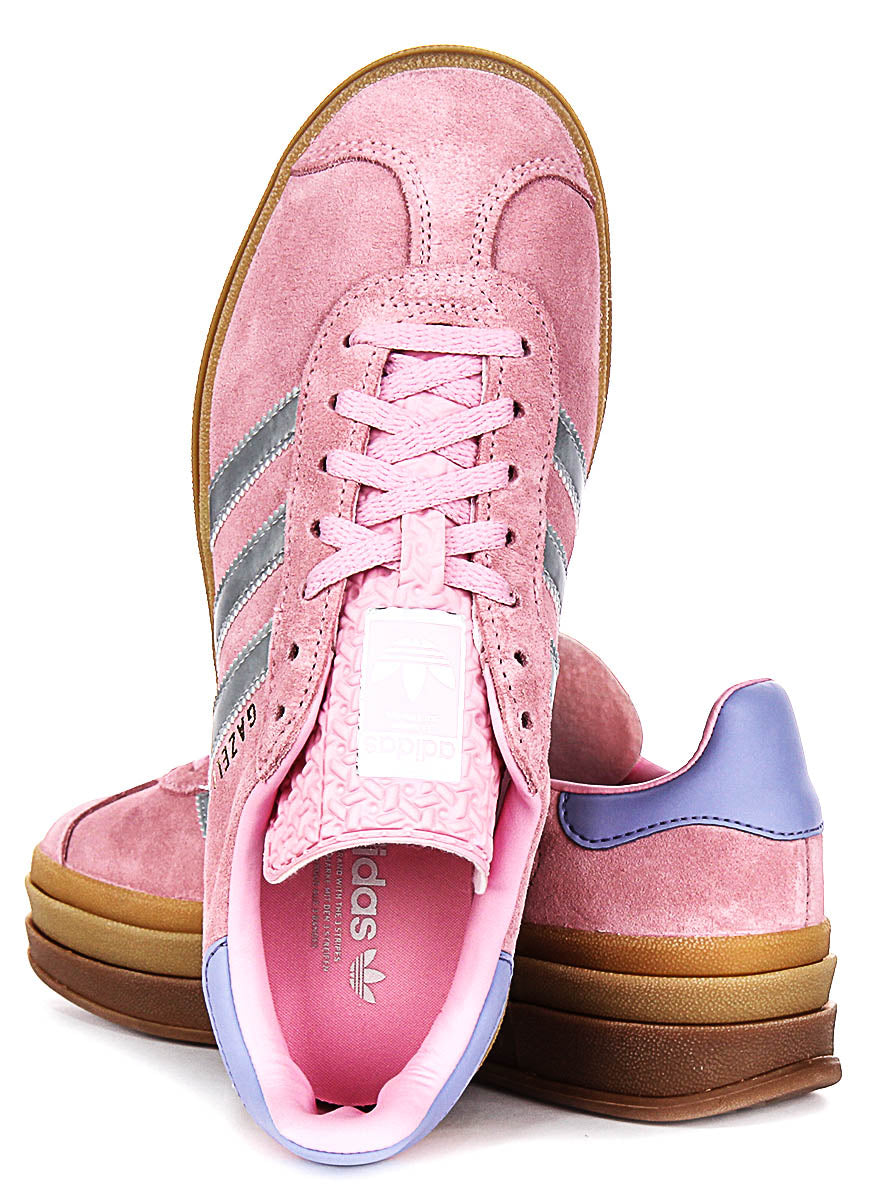 Adidas Gazelle Bold J In Pink Purple For Youth | Platform Trainers 4feetshoes Adidas Gazelle Bold J In Pink Purple For Youth | Platform Trainers 4feetshoes
