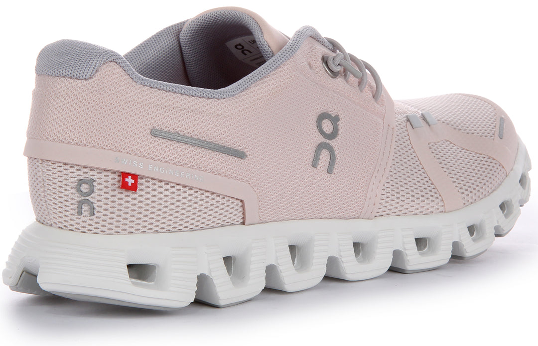 On Running Cloud 5 In Pink White For Women