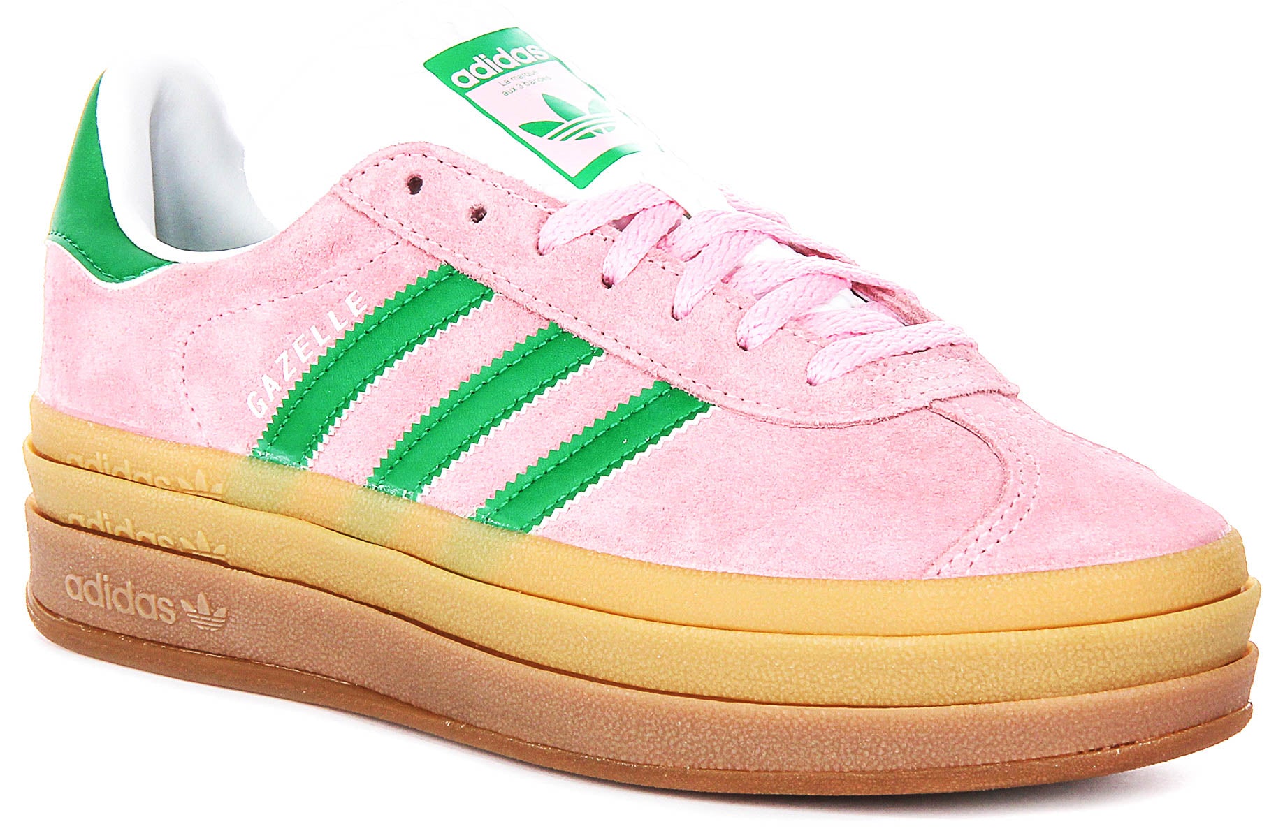 Adidas Gazelle Bold W In Pink White For Women | Platform Trainers