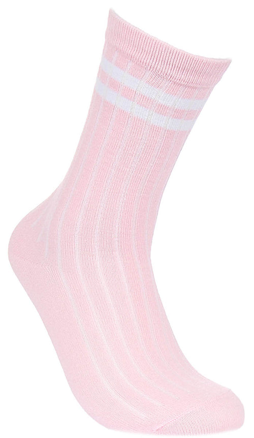 Justinreess England 2P Stripe W In Pink White For Women
