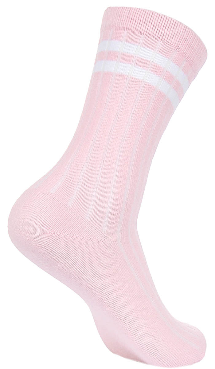 Justinreess England 2P Stripe W In Pink White For Women