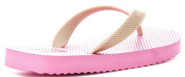Tommy Hilfiger Logo Sandal In Pink White For Women