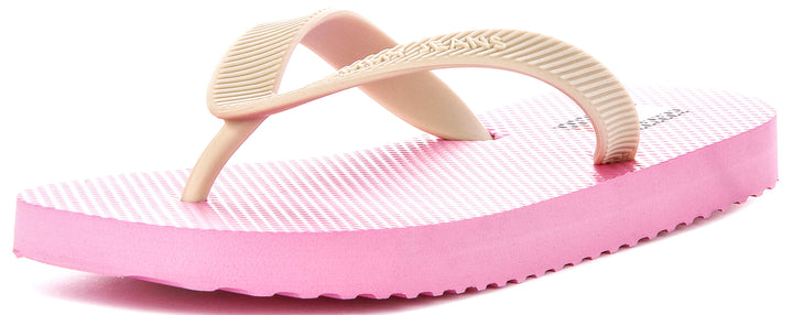 Tommy Hilfiger Logo Sandal In Pink White For Women