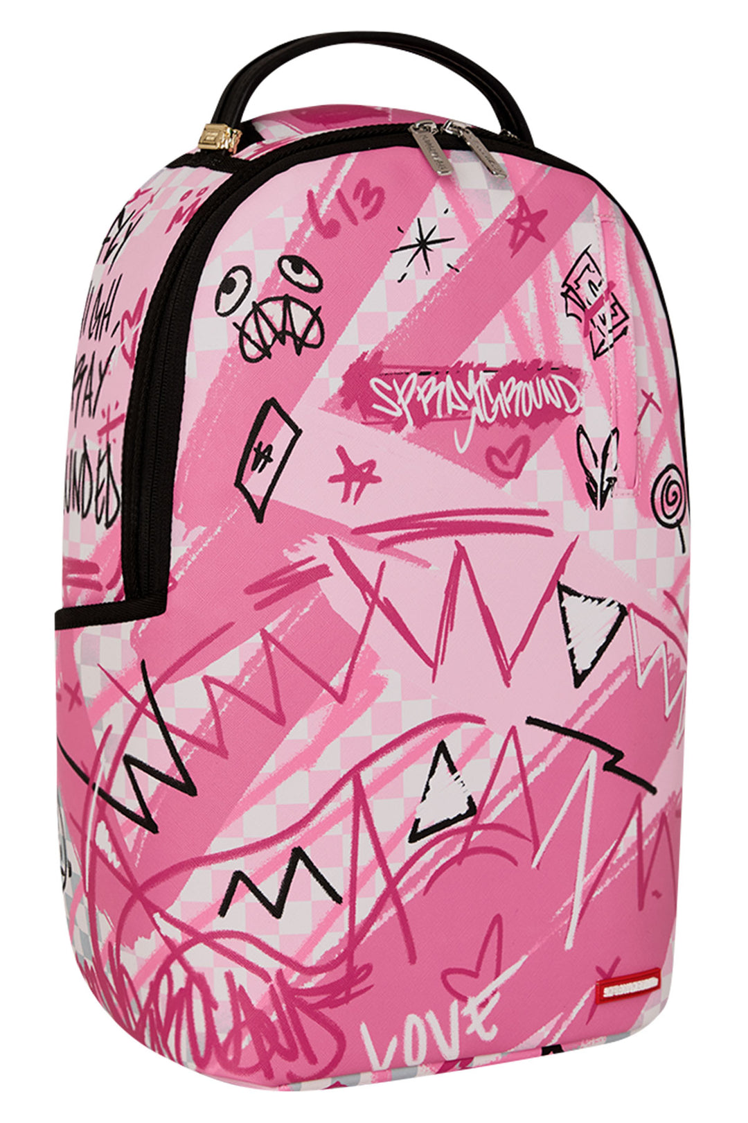 Sprayground Broken Hearts Club Backpack In Pink White