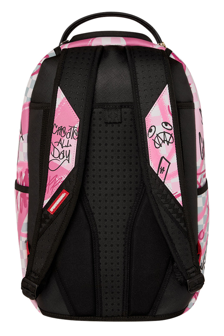 Sprayground Broken Hearts Club Backpack In Pink White