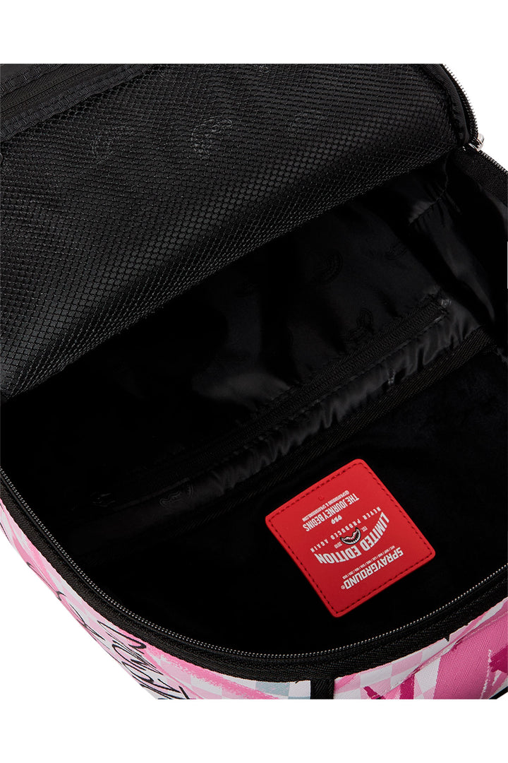 Sprayground Broken Hearts Club Backpack In Pink White