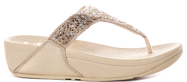Fitflop Lulu Toe In Platino Glitter For Women