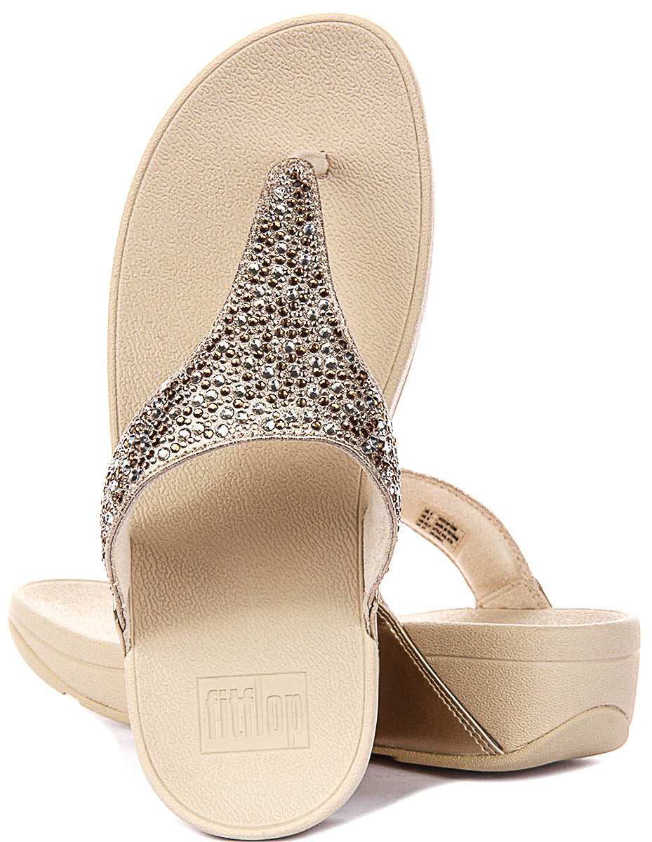 Fitflop Lulu Toe In Platino Glitter For Women