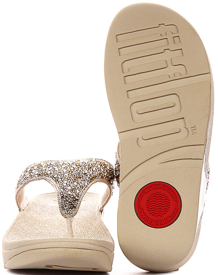 Fitflop Lulu Toe In Platino Glitter For Women