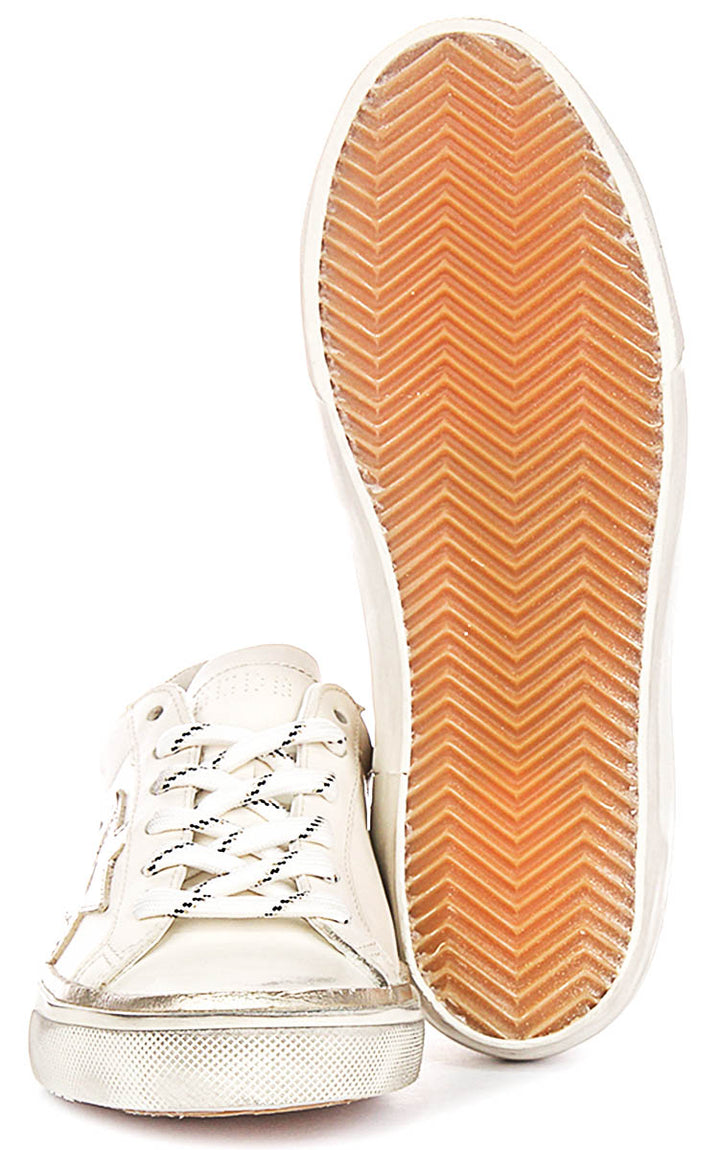 Golden Goose Super Star In White Platinum For Women