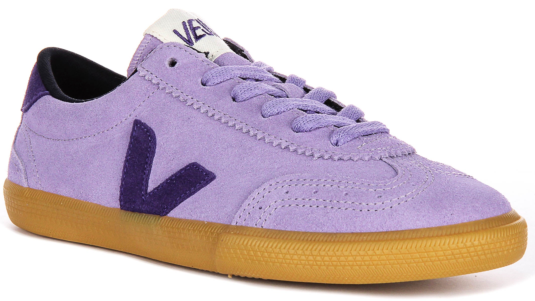 Veja Volley Suede In Purple For Women | Lilac Suede Trainers Gum