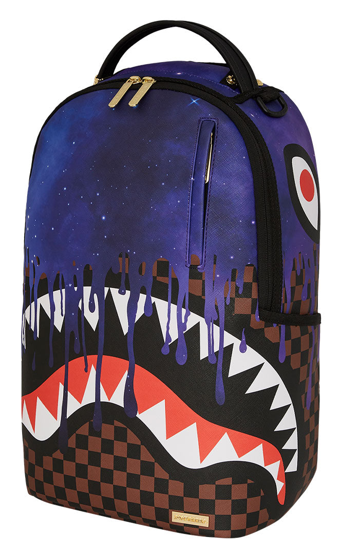 Sprayground Lost In Space Drip Backpack In Purple For Shark