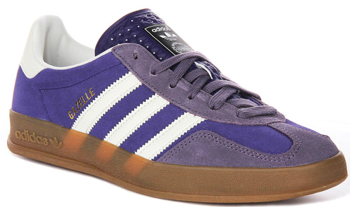 Adidas Gazelle Indoor en Violet Blanc pour Homme