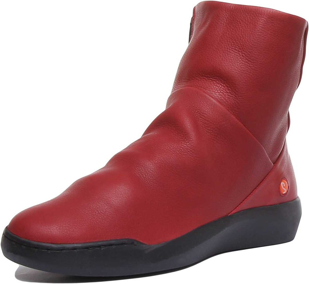 Softinos Bler550 Soft Ankle Boots In Red For Women