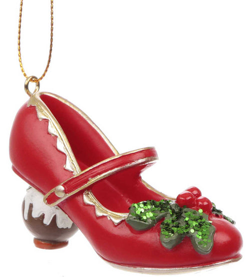 Adorno de bola de Navidad Irregular Choice Love Xmas Gift en rojo