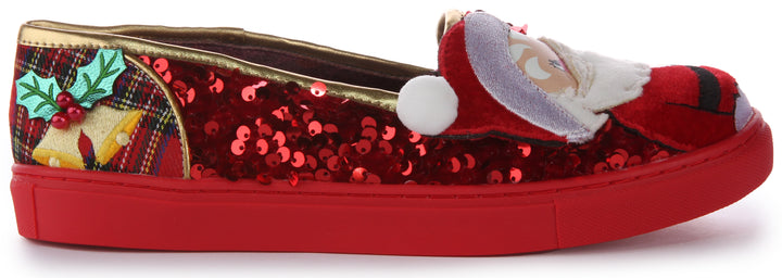 Irregular Choice Sparkly Clause Damen Sneaker aus Anderem Material Rot