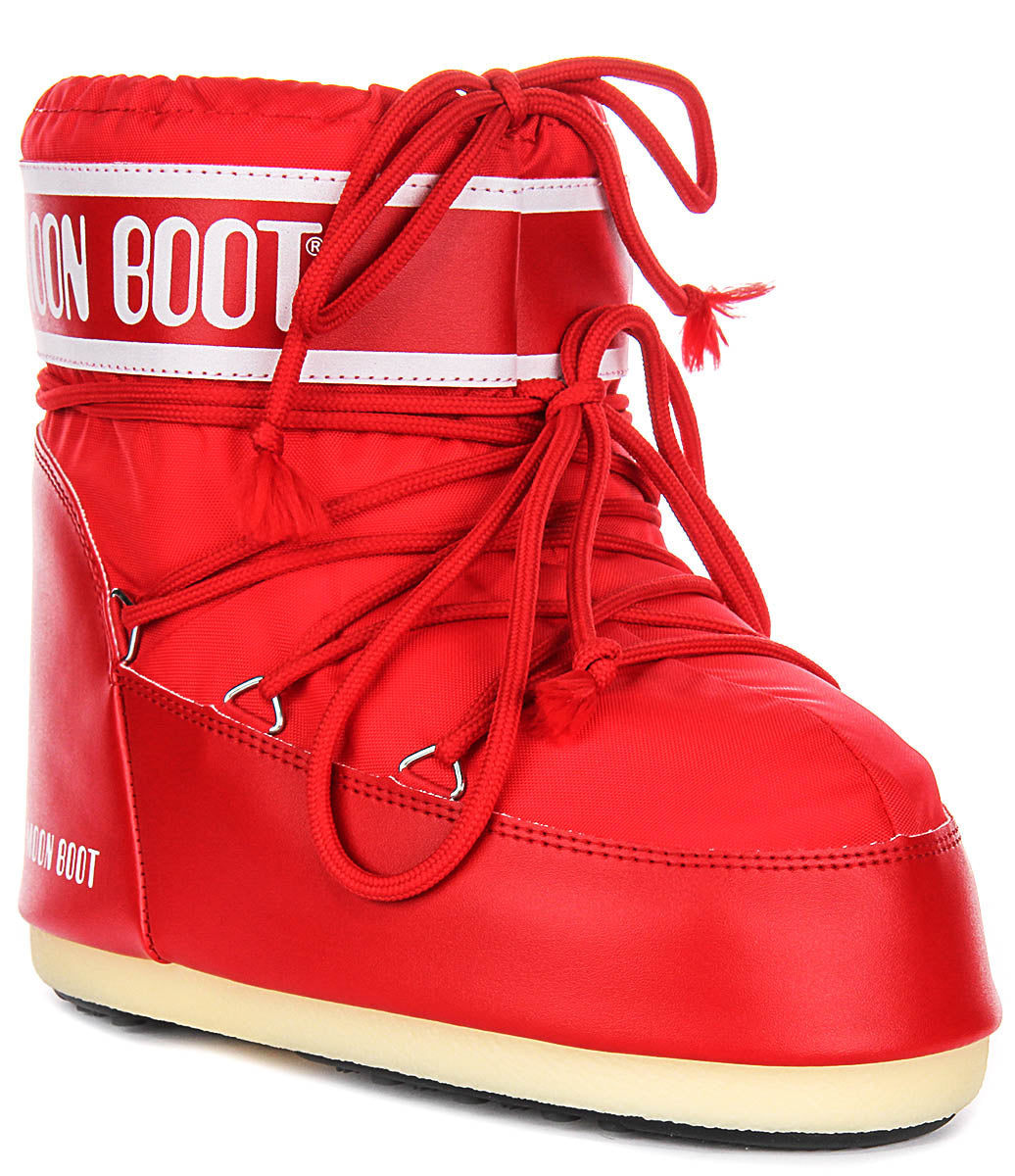 Moon Boot Icon Low Nylon In Red For Women