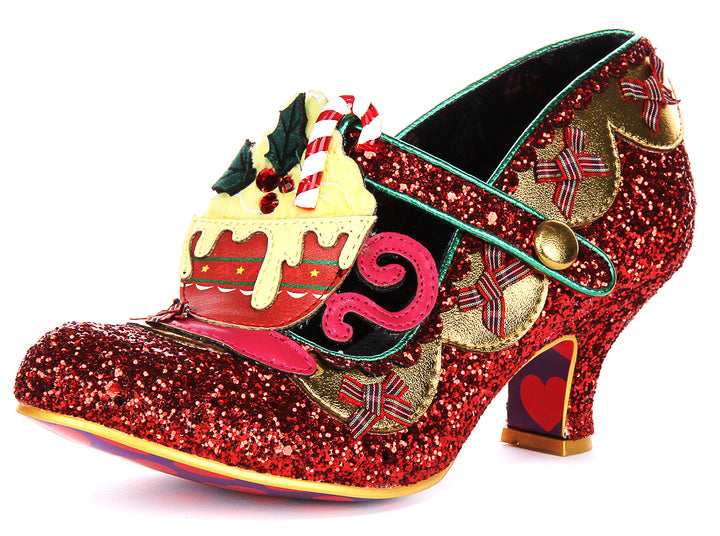 Irregular Choice Eggcellent T Bar In Red