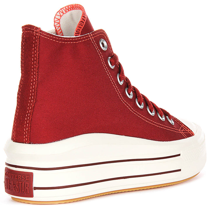 Converse All Star Move High A12586C In Red for Women