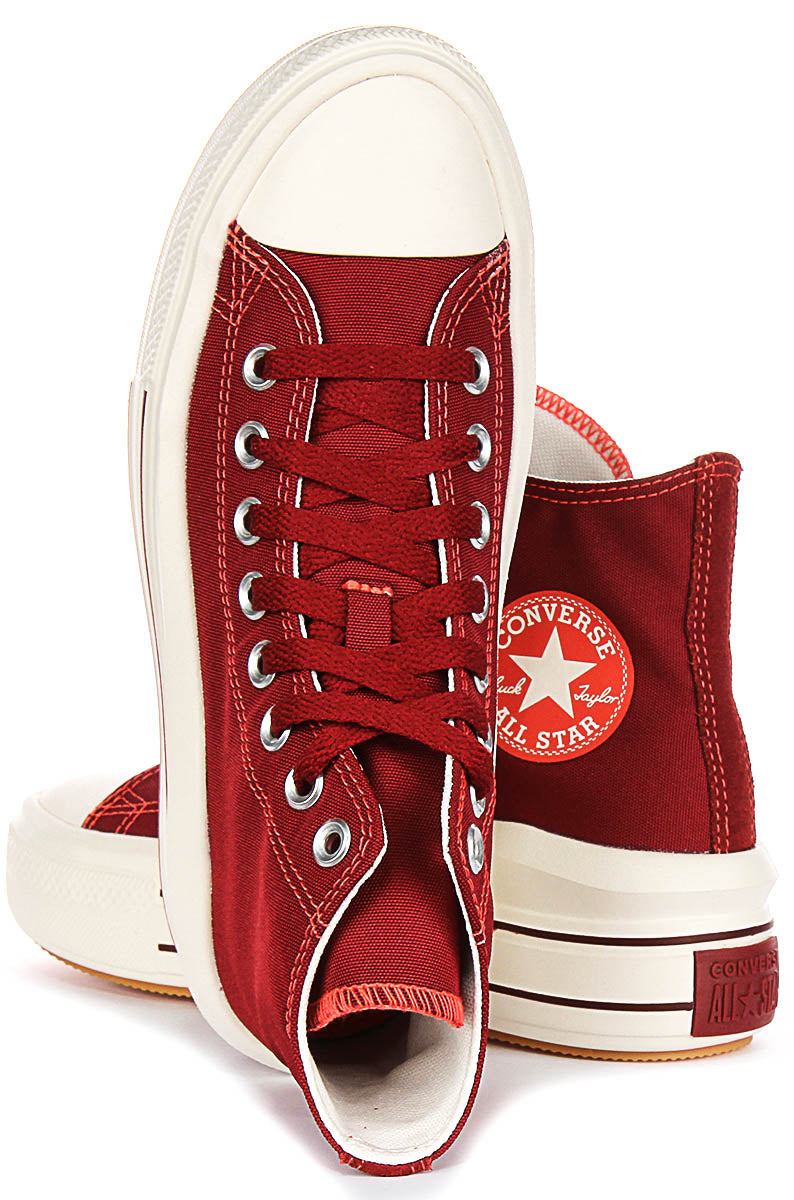 Converse All Star Move High A12586C In Red for Women