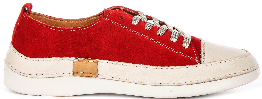 Justinreess England Sammy Suede In Red For Women