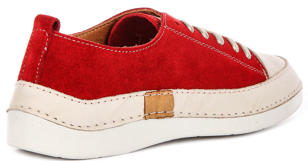 Justinreess England Sammy Suede In Red For Women