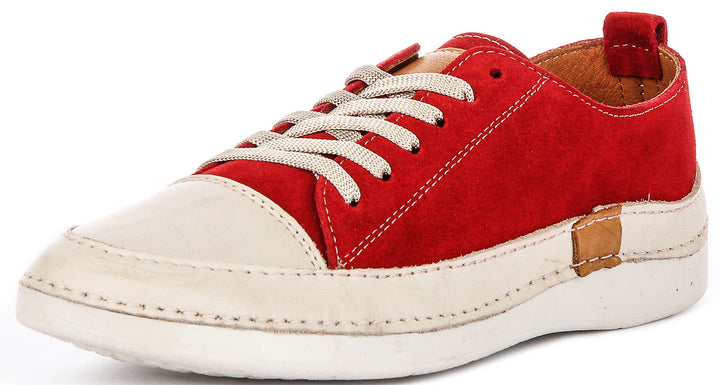 Justinreess England Sammy Suede In Red For Women