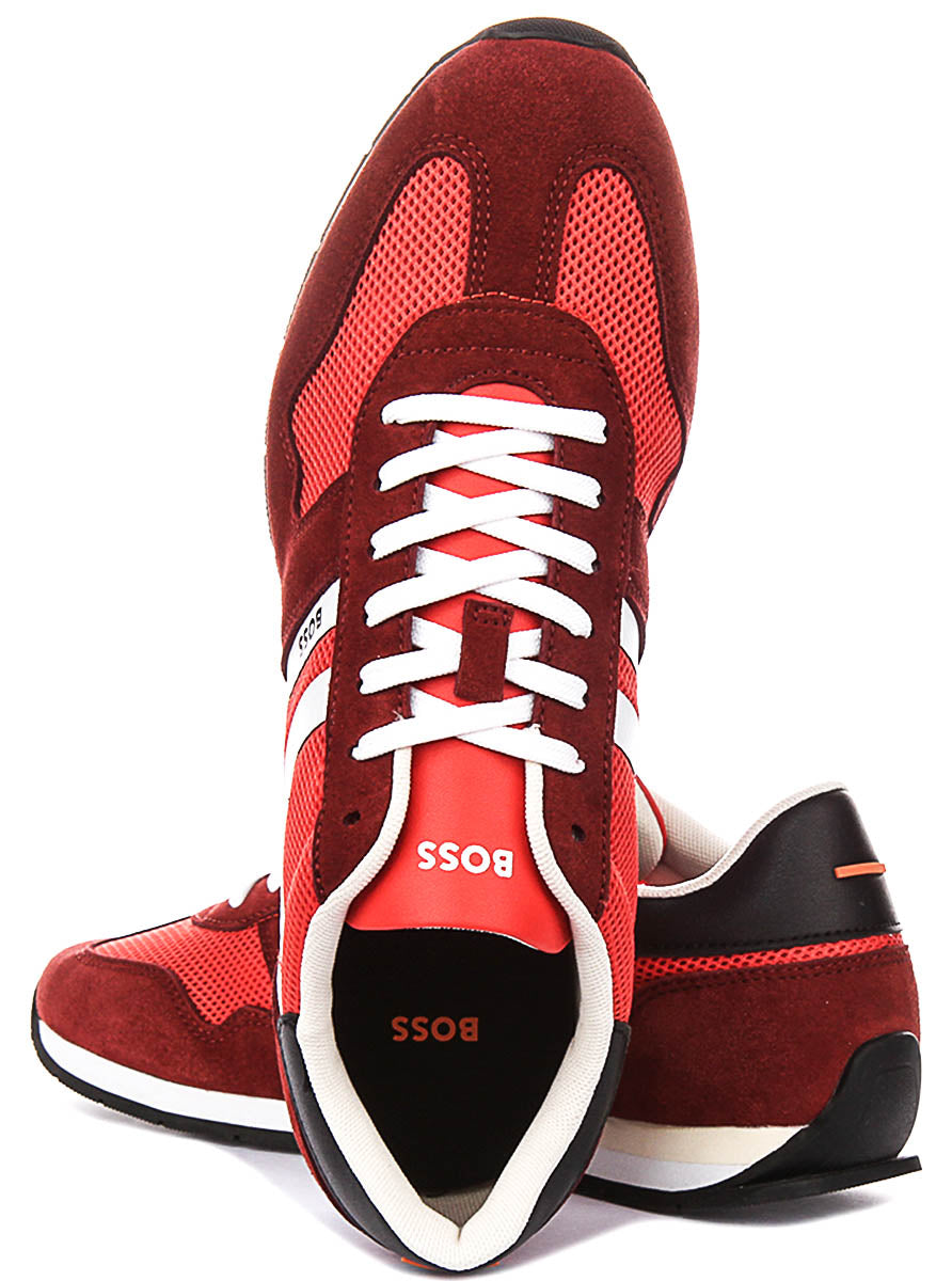 Boss Levon Runner Memi In Red For Men Sneaker