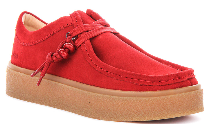 Clarks Boxbee Wallabee In Red For Women