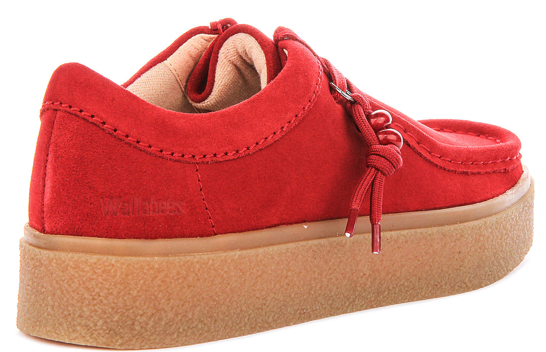 Clarks Boxbee Wallabee In Red For Women