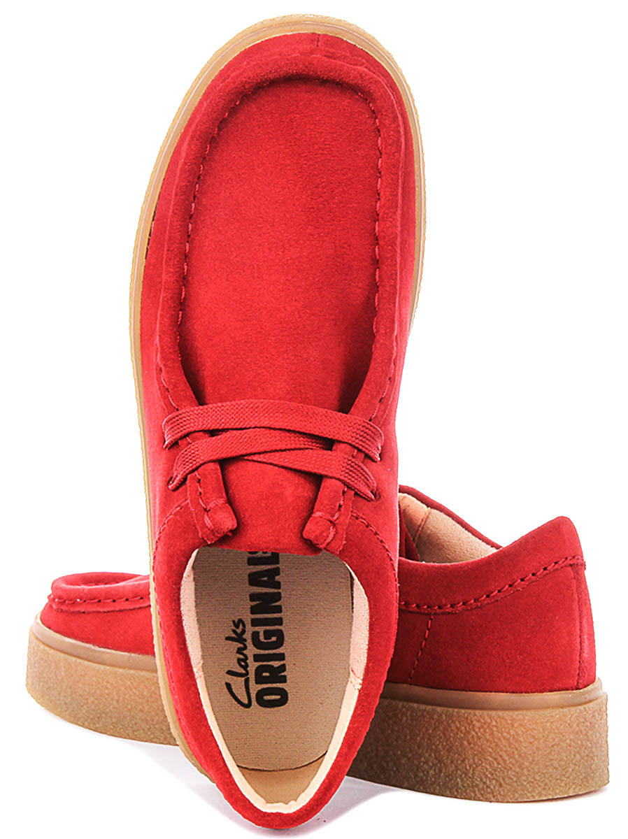 Clarks Boxbee Wallabee In Red For Women