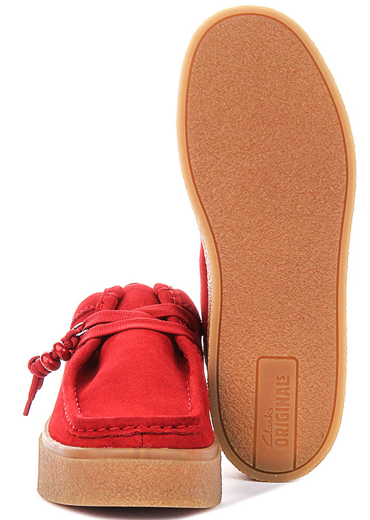 Clarks Boxbee Wallabee In Red For Women