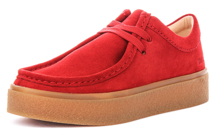 Clarks Boxbee Wallabee In Red For Women