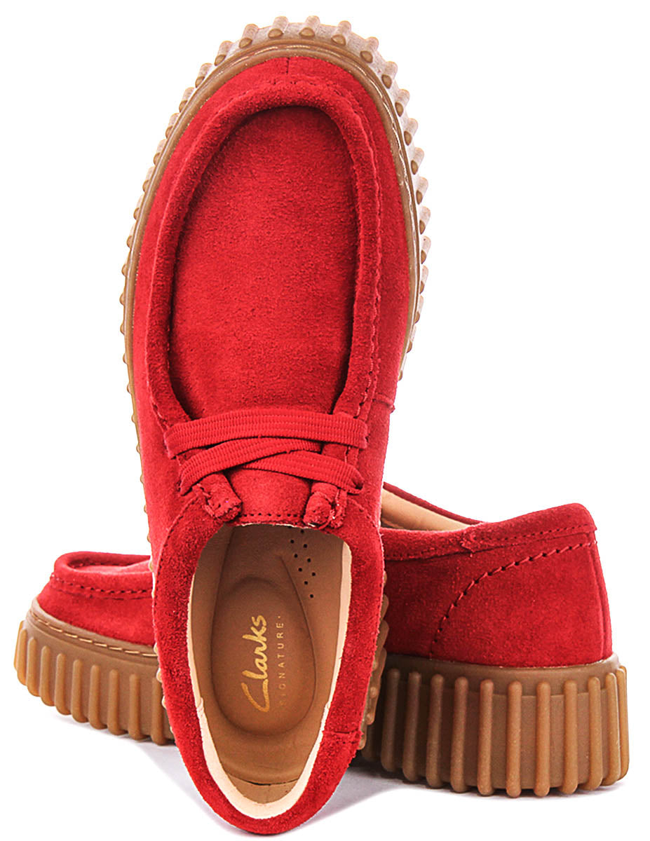 Clarks Torhill Bee In Red For Women