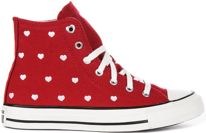 Converse A19065C In Red Pink For Junior