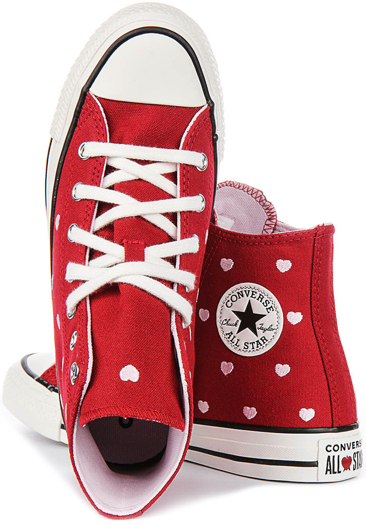 Converse A19065C In Red Pink For Junior