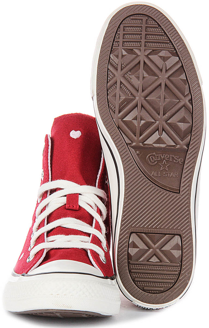 Converse A19065C In Red Pink For Junior