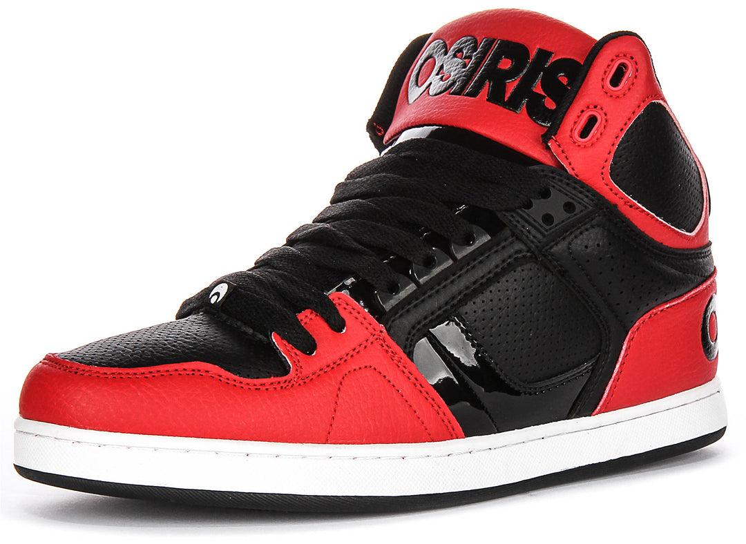 Osiris Nyc 83 CLK In Red Black For Men Supported Heel Midtop