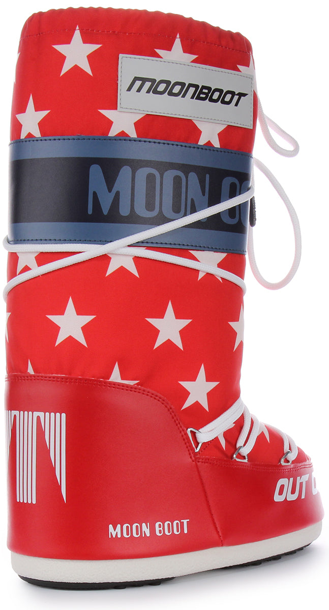 Moon Boot Icon Retro Biker In Red Blue