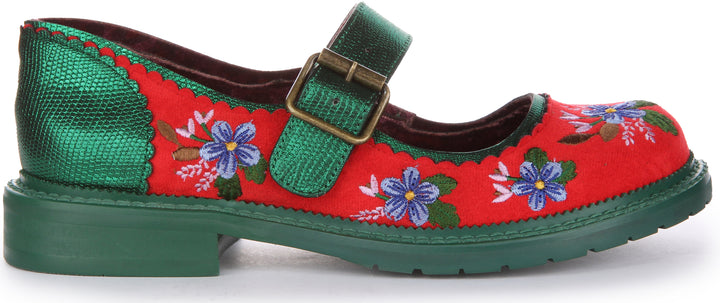Irregular Choice Hilltop House In Red Floral For Women