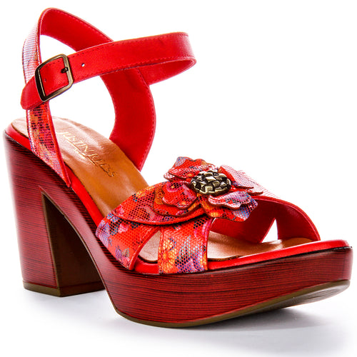 Justinreess England Sunny In Red Floral For Women